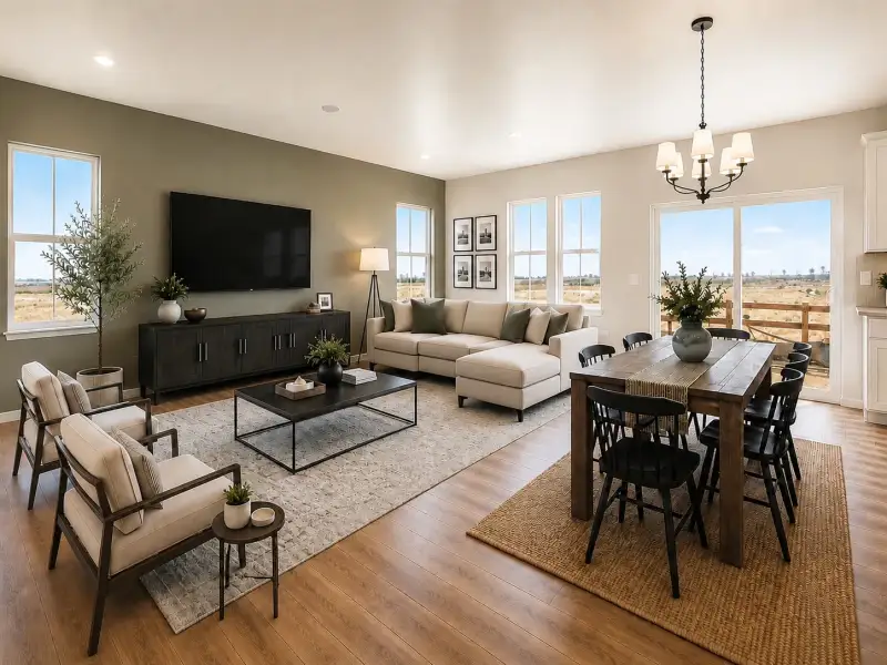 Furnished interior view inside a new home in Lake Bluff, Greeley (Image 3).