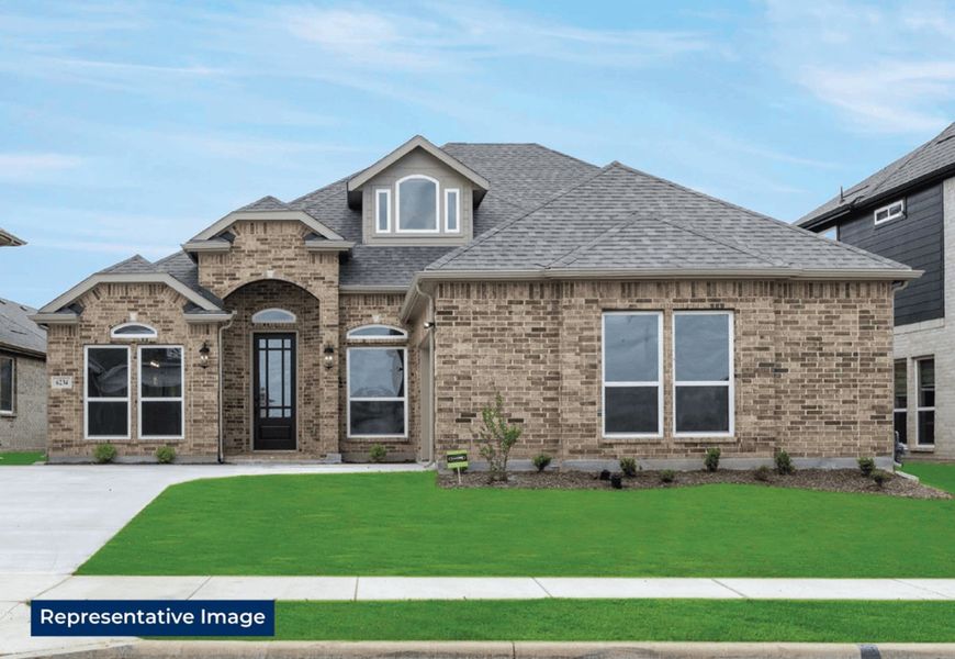 Representative exterior photo of a completed home built from the Waterford 3FSW-EW (w/Game) by First Texas Homes in Bear Creek, Cedar Hill, TX (Image 1). Representative exterior photo of a completed home built from the Waterford 3FSW-EW (w/Game) by First Texas Homes in Bear Creek, Cedar Hill, TX (Image 1).