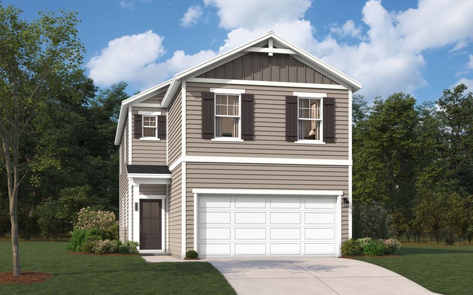 Representative exterior photo of a completed home built from the The Babson by Stanley Martin Homes in Old Charleston Acres, Pelion, SC (Image 16).