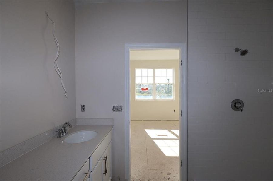 In-progress construction of a new home in Center Lake on the Park, St. Cloud, FL (Image 9).