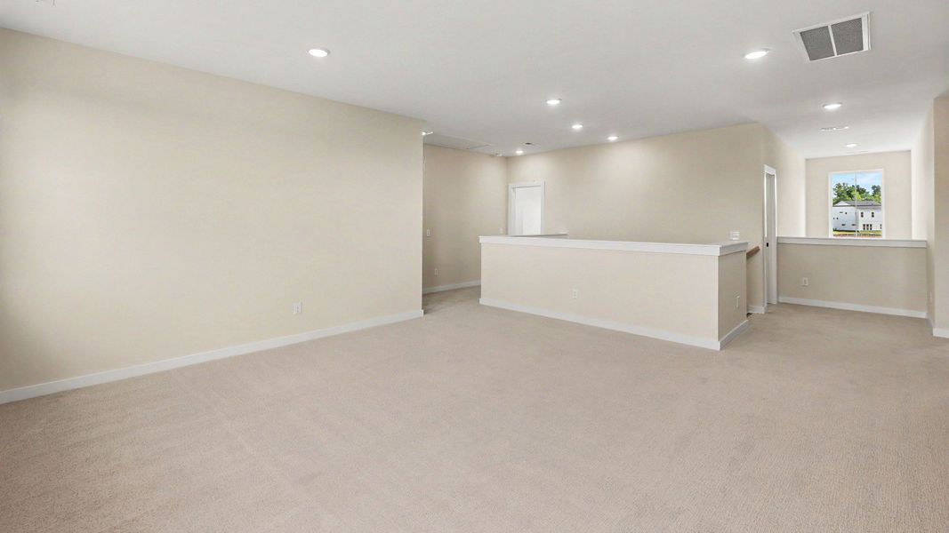 Large second floor loft for movie and game nights