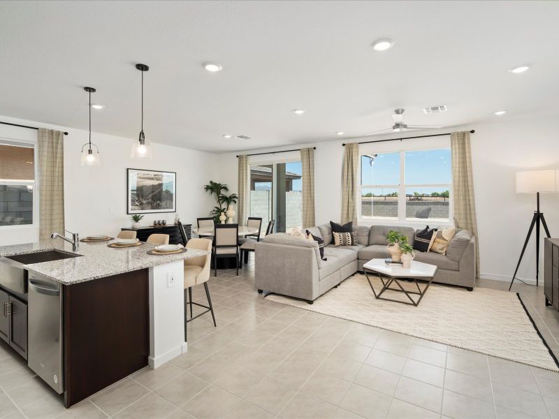 Great Room in Cedar Floorplan at Silva Farms