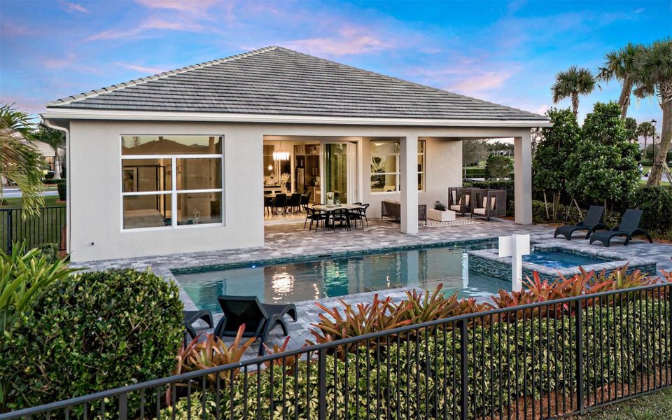 Exterior details and patio area of a home in PGA Village Verano, Port St. Lucie (Image 4).