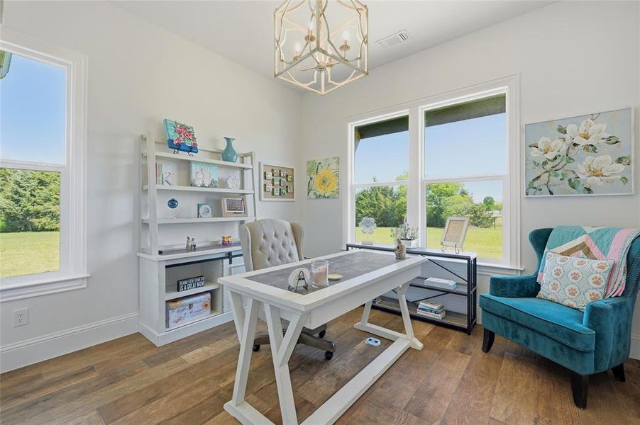 Furnished interior view inside a new home in , Savoy (Image 15).