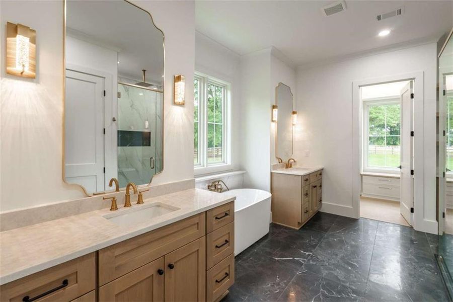 Furnished interior view inside a new home in , Monroe (Image 21).