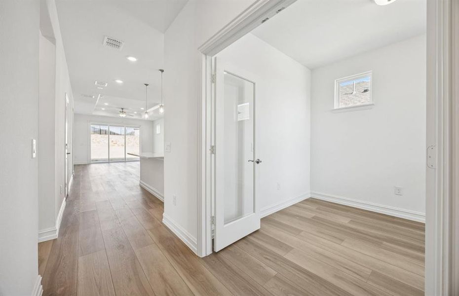 Welcoming entry into home.