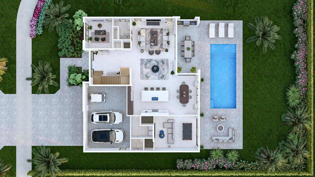 2D floor plan layout of this home in , Boca Raton, FL (Image 5).