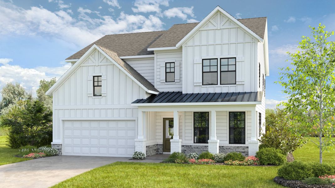 Representative exterior photo of a completed home built from the Ingram by Taylor Morrison in Dreycott, Lawrenceville, GA (Image 16).