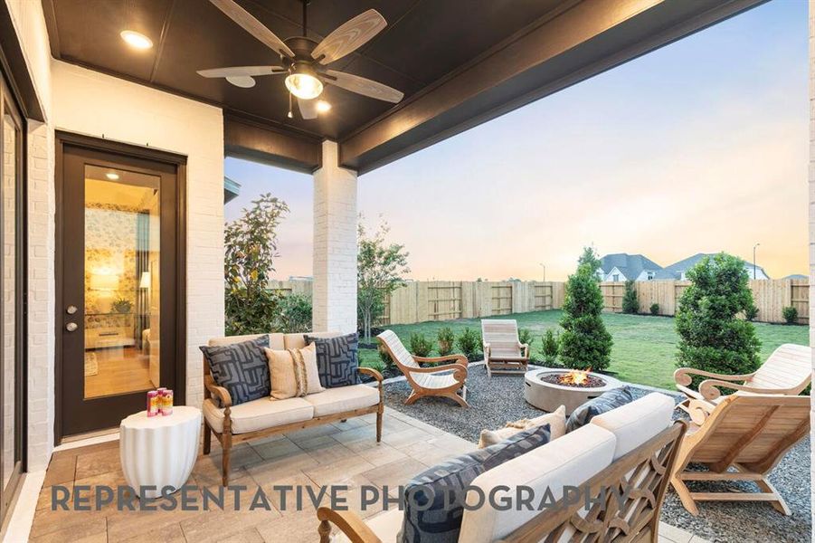 Exterior details and patio area of a home in Sandbrock Ranch, Aubrey (Image 2). Exterior details and patio area of a home in Sandbrock Ranch, Aubrey (Image 2).