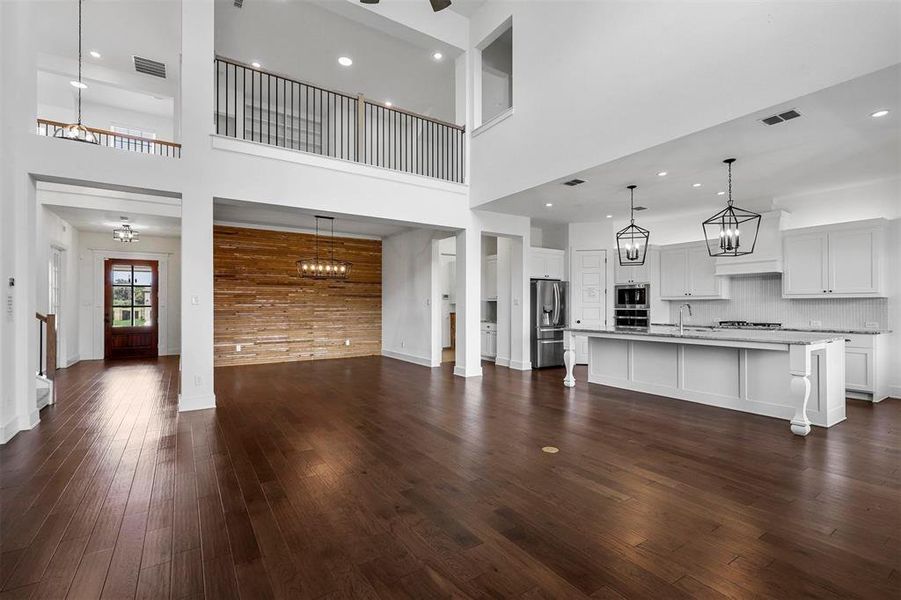 with view of kitchen and dining room