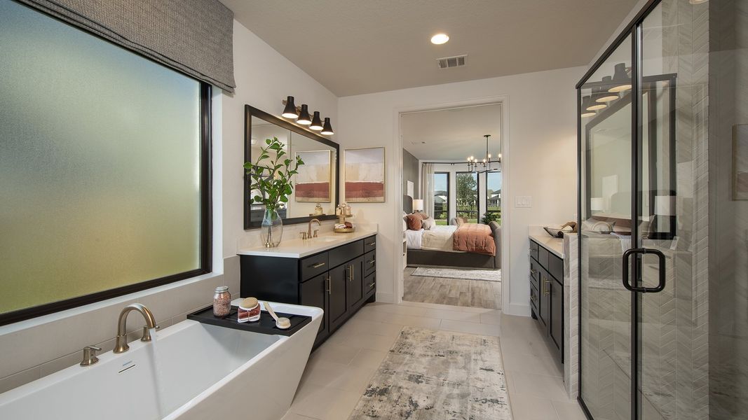 Representative furnished interior of a home built from the 4098W by Perry Homes in Valencia, Manvel (Image 11).