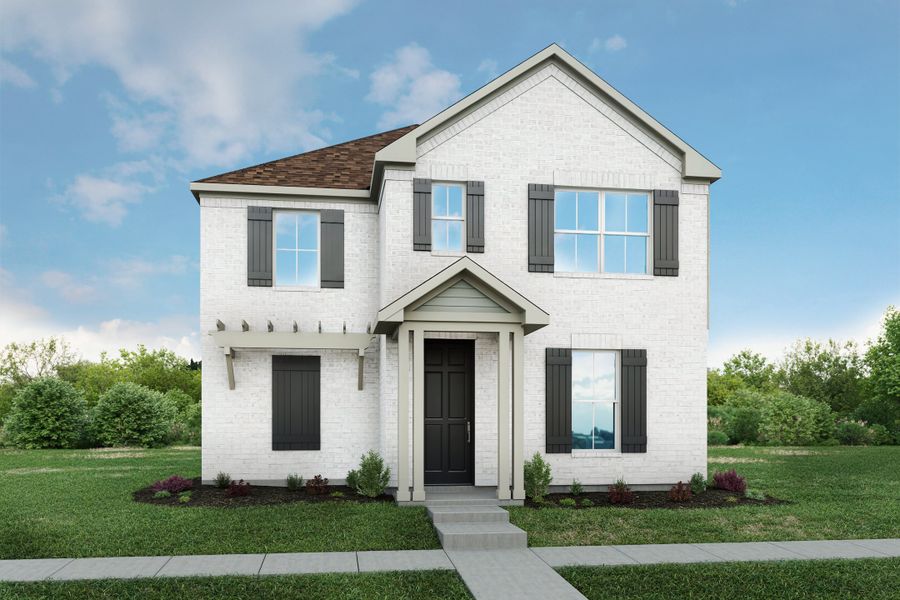 Representative exterior photo of a completed home built from the Artistry III Series - Doyle III by DRB Homes in Infinity Square, Kyle, TX (Image 4). Representative exterior photo of a completed home built from the Artistry III Series - Doyle III by DRB Homes in Infinity Square, Kyle, TX (Image 4).