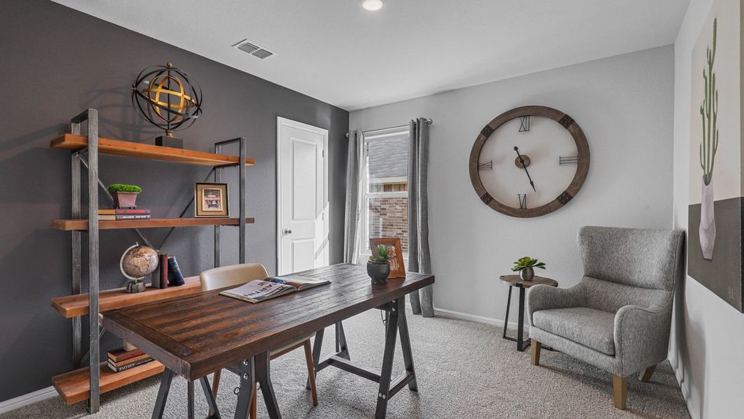 Representative furnished interior of a home built from the Texas Cali by D.R. Horton in The Hills at Reunion, Newark (Image 30). Representative furnished interior of a home built from the Texas Cali by D.R. Horton in The Hills at Reunion, Newark (Image 30).