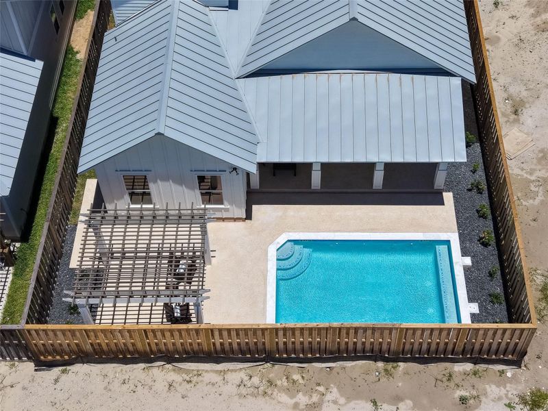 Exterior details and patio area of a home in , Port Aransas (Image 24).