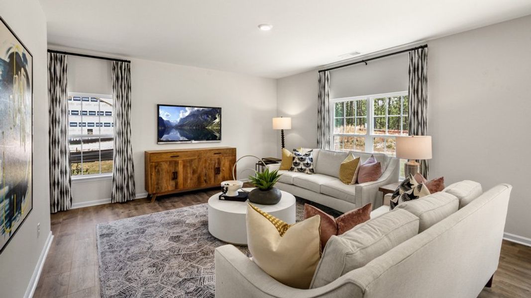 Furnished interior view inside a new home in Swift Creek Farm, Clayton (Image 22). Furnished interior view inside a new home in Swift Creek Farm, Clayton (Image 22).