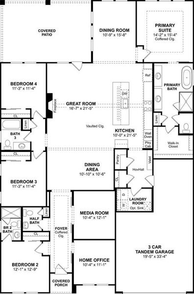 2D floor plan layout of this home in Sterling Greene, Arlington, TX (Image 4). 2D floor plan layout of this home in Sterling Greene, Arlington, TX (Image 4).