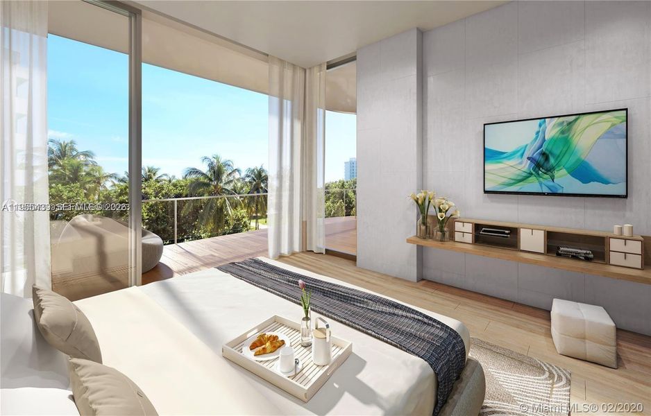 Furnished interior view inside a new home in , Miami Beach (Image 7). Furnished interior view inside a new home in , Miami Beach (Image 7).