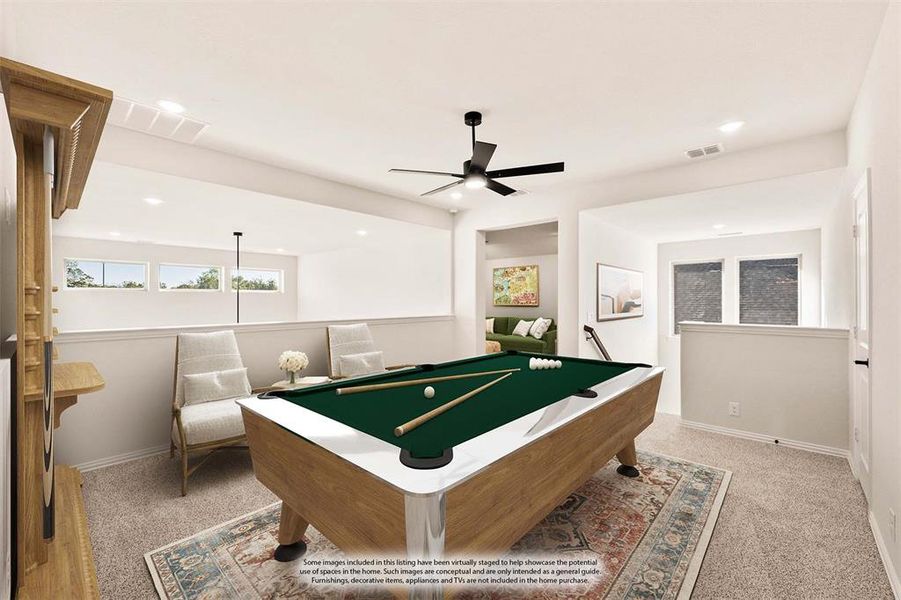 Furnished interior view inside a new home in Mockingbird Hills 60-65, Joshua (Image 11).