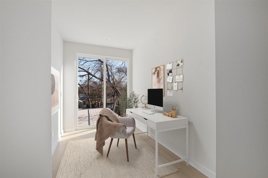 Office space featuring baseboards