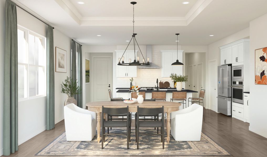 Furnished interior view inside a new home in K. Hovnanian's® Four Seasons at Lakes of Cane Bay, Summerville (Image 11).
