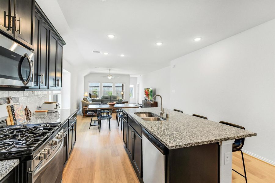 Furnished interior view inside a new home in Bridgeland Creekland Village, Cypress (Image 11). Furnished interior view inside a new home in Bridgeland Creekland Village, Cypress (Image 11).