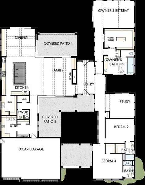 2D floor plan layout of this home in Preserve Ranch, Scottsdale, AZ (Image 4).