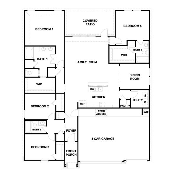 2D floor plan layout for the The Westley by D.R. Horton in Riverview, Georgetown, TX (Image 3). 2D floor plan layout for the The Westley by D.R. Horton in Riverview, Georgetown, TX (Image 3).