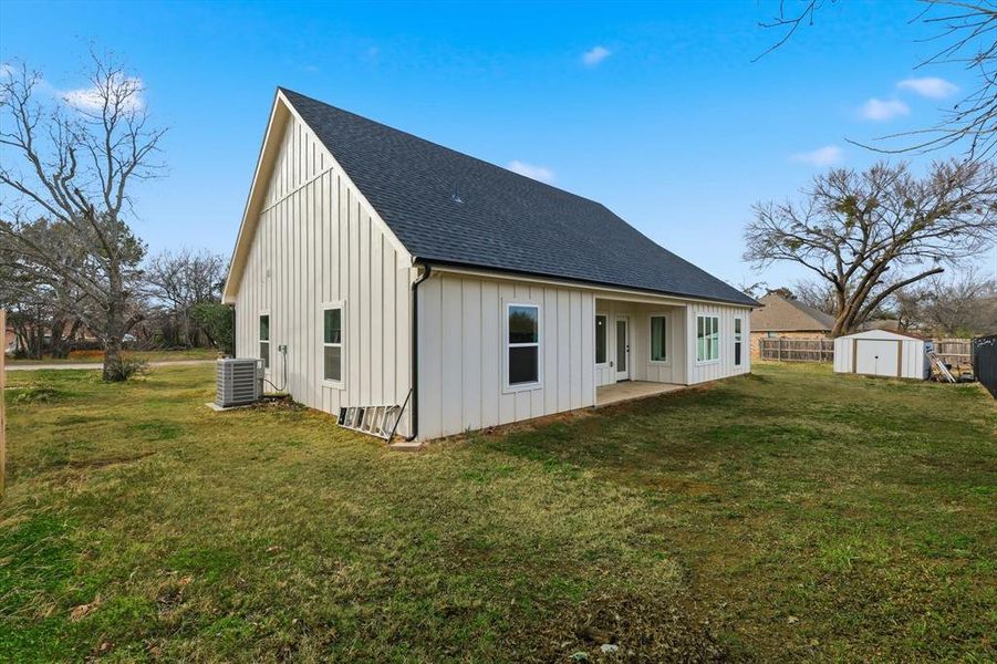 Exterior details and patio area of a home in , Bridgeport (Image 22). Exterior details and patio area of a home in , Bridgeport (Image 22).