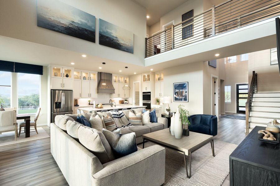 Representative furnished interior of a home built from the Guadalupe by Scott Felder Homes in Prominence, San Antonio (Image 4).