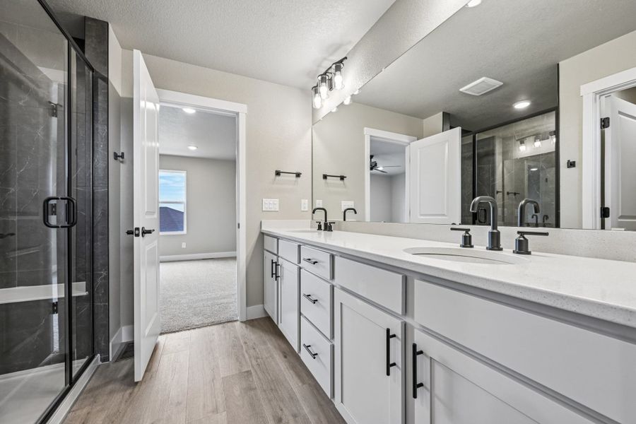 Furnished interior view inside a new home in The Glen, Colorado Springs (Image 13). Furnished interior view inside a new home in The Glen, Colorado Springs (Image 13).