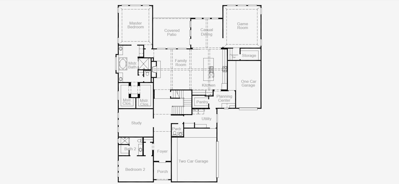 2D floor plan layout of this home in Palmera Ridge, Leander, TX (Image 21).
