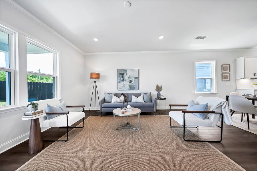 Furnished interior view inside a new home in Monroe Preserve, Chapin (Image 39).