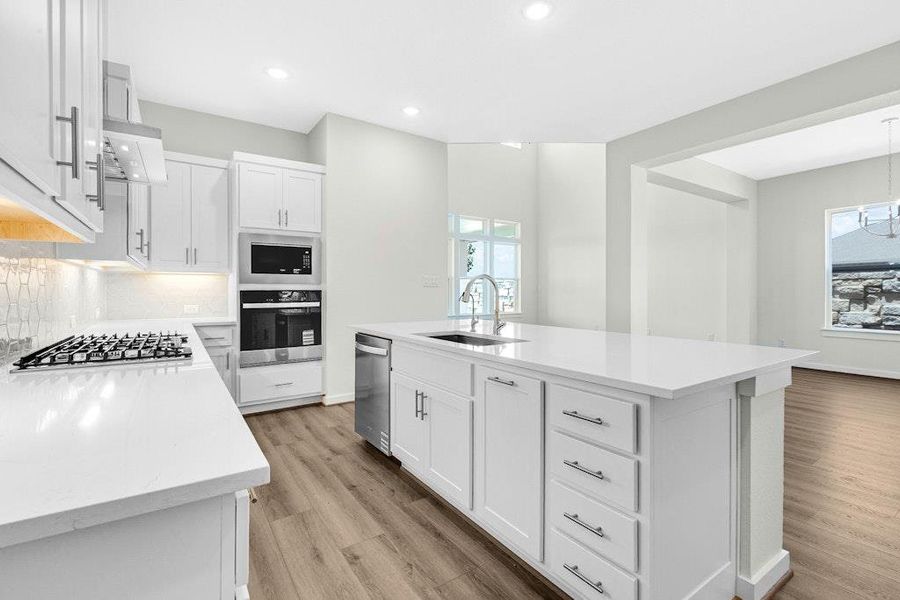 Furnished interior view inside a new home in University Heights, Round Rock (Image 7).