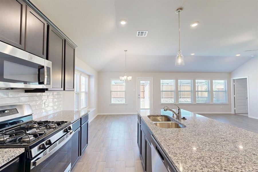 Furnished interior view inside a new home in Mobberly Farms, Pilot Point (Image 4).