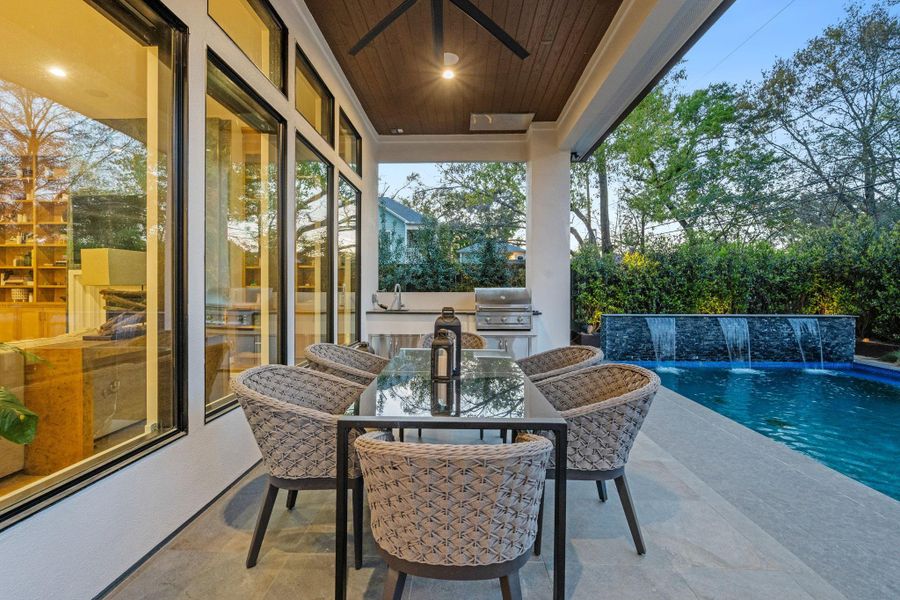 Exterior details and patio area of a home in , Houston (Image 26).