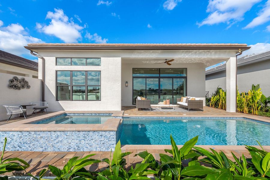 Representative exterior photo of a completed home built from the Aruba Grande by GL Homes in Valencia Del Mar, Boynton Beach, FL (Image 2).