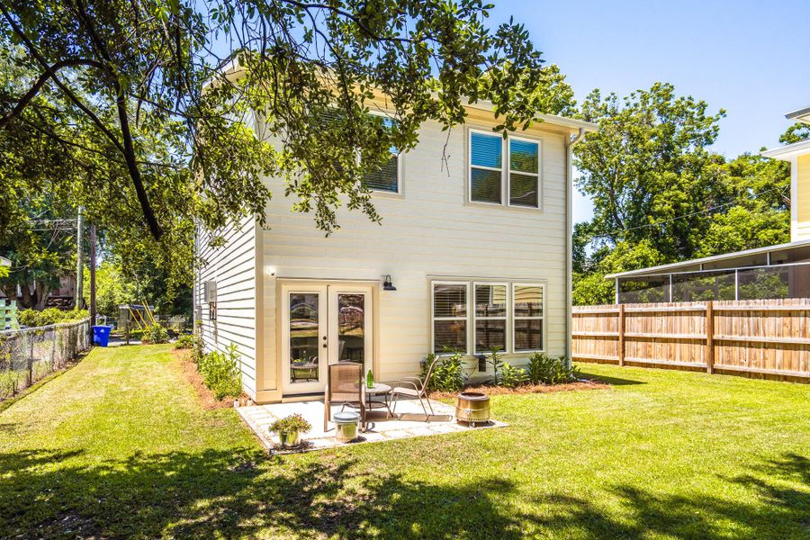 Exterior details and patio area of a home in , Charleston (Image 26). Exterior details and patio area of a home in , Charleston (Image 26).