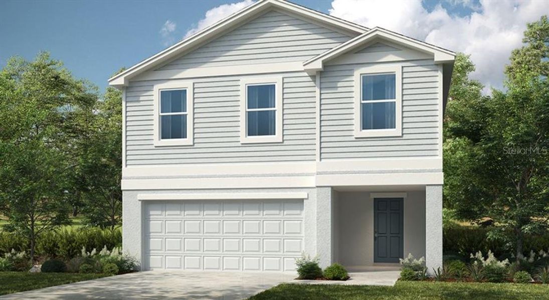 Front exterior of a new home in Palm Wind, Hudson, FL, highlighting curb appeal (Image 1). Front exterior of a new home in Palm Wind, Hudson, FL, highlighting curb appeal (Image 1).