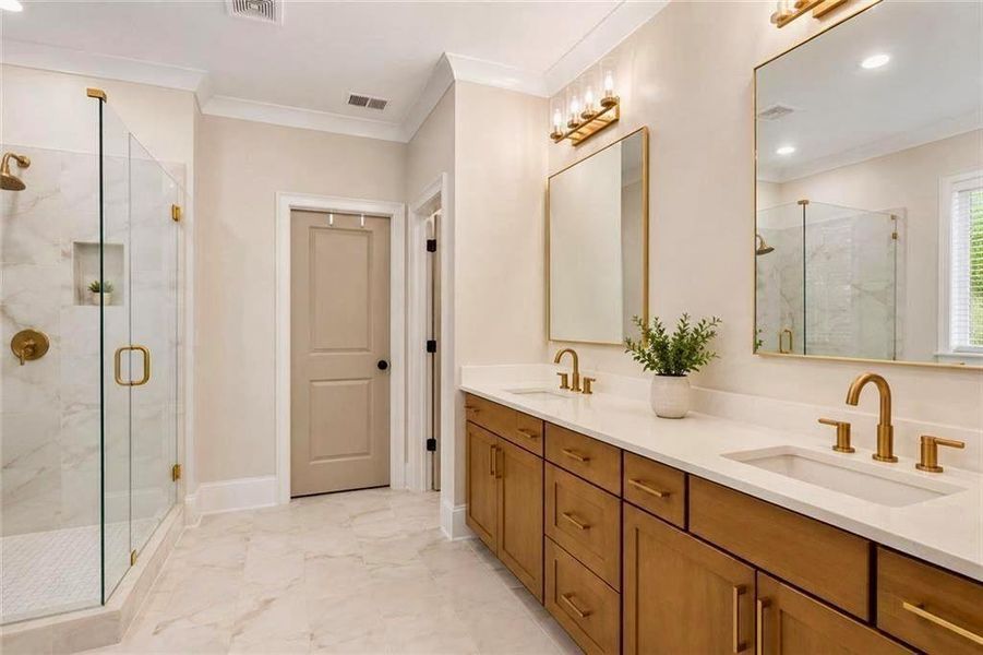 Furnished interior view inside a new home in , Marietta (Image 36).