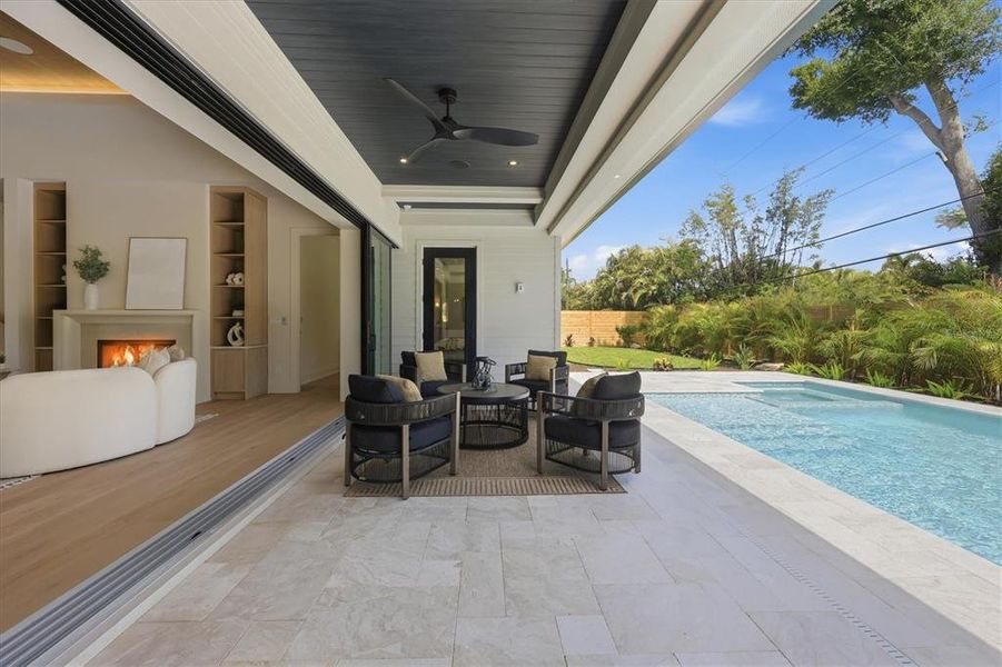 Exterior details and patio area of a home in , Sarasota (Image 40).