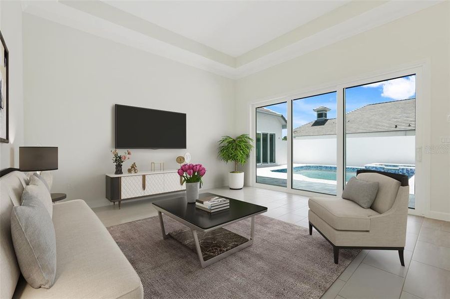 Furnished interior view inside a new home in Toscana, Palm Coast (Image 17). Furnished interior view inside a new home in Toscana, Palm Coast (Image 17).