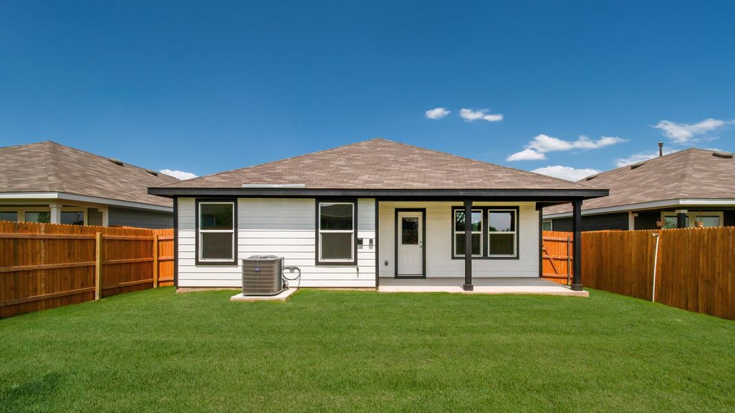Representative exterior photo of a completed home built from the The Gaven by D.R. Horton in Wayside, Uhland, TX (Image 13).