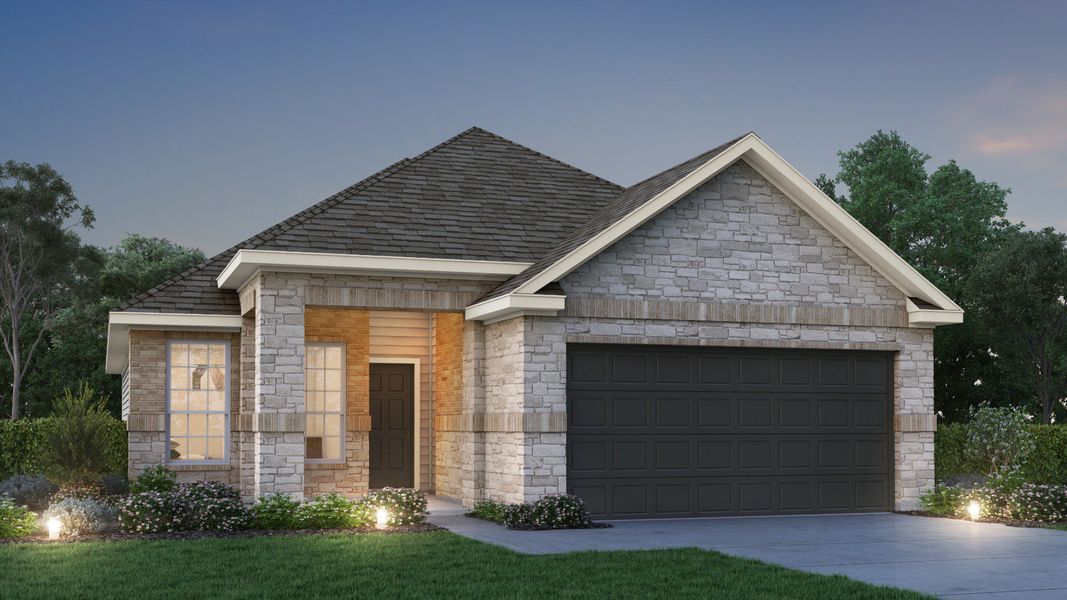 Representative exterior photo of a completed home built from the The Messina by Legend Homes in Hunters Ranch, San Antonio, TX (Image 21).