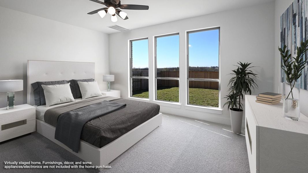 Furnished interior view inside a new home in Crosswinds 50', Kyle (Image 6).