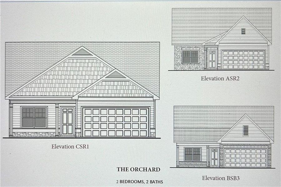 Exterior rendering of this home design in Villages at Cedar Hill, Dallas, GA (Image 2).
