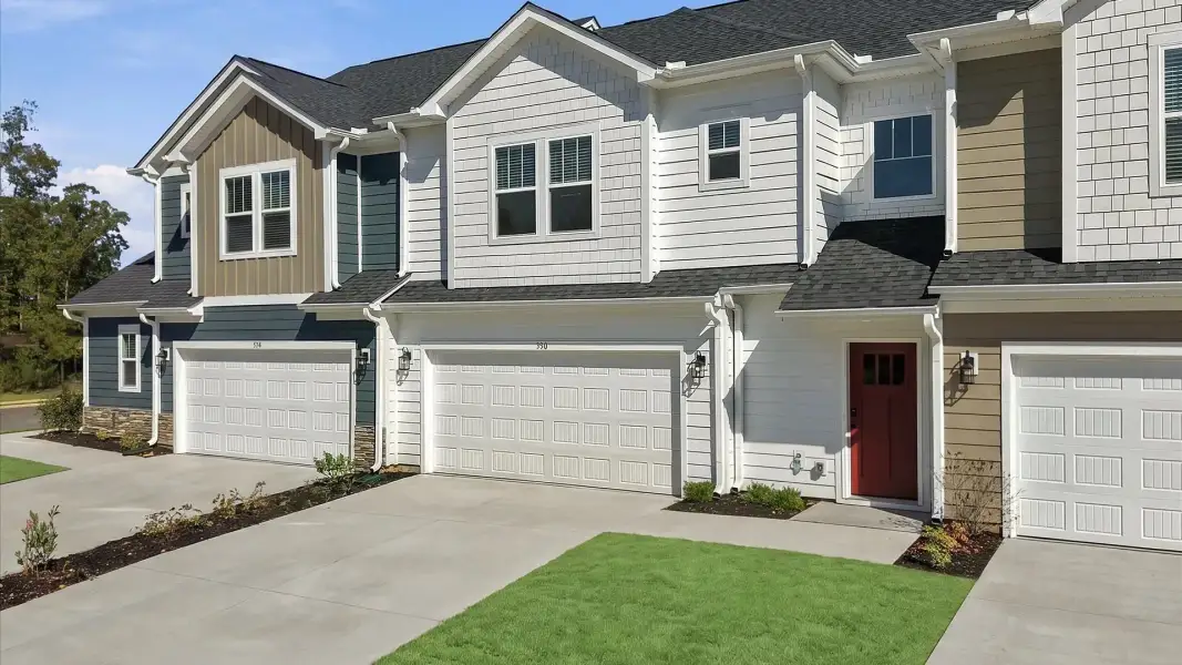 Front exterior of a new home in Robert's Farm, Greenville, SC, highlighting curb appeal (Image 21).
