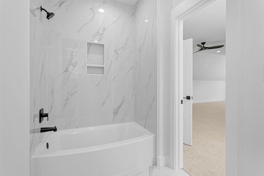 Full bath up with tub/shower