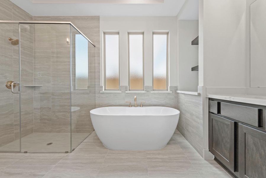 Furnished interior view inside a new home in Bridgeland, Cypress (Image 7).