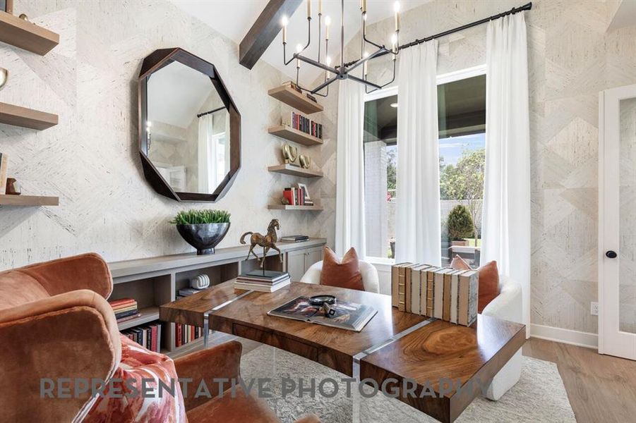 Furnished interior view inside a new home in StarView, Prosper (Image 9).