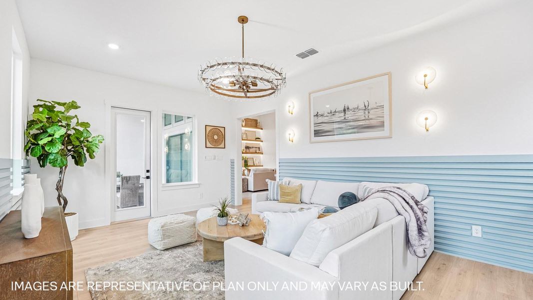 Representative furnished interior of a home built from the The Bremond by D.R. Horton in Sola Vista at West Cypress Hills, Briarcliff (Image 25).